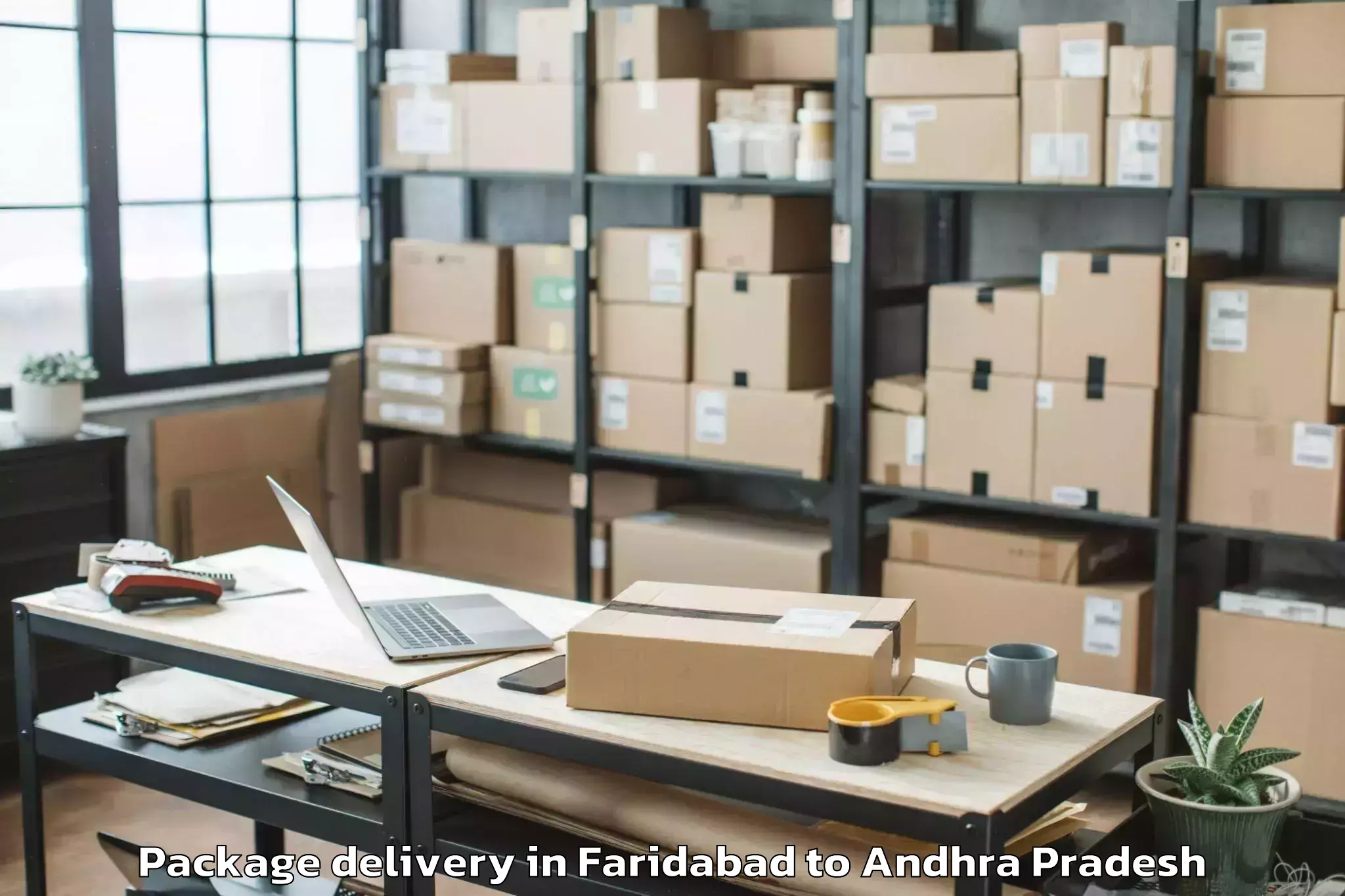 Trusted Faridabad to Peddakadabur Package Delivery